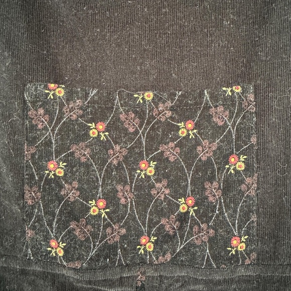 FLAX Fall 2003 Jumpin' Jean Jumper -L- Black Cotton Corduroy NWT - Picture 3 of 4